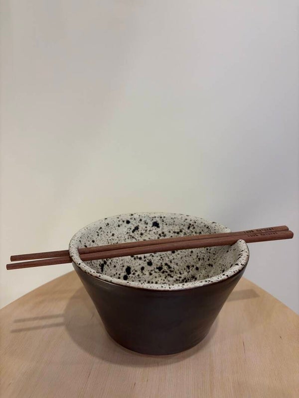 Splattered Brown Ramen Bowl