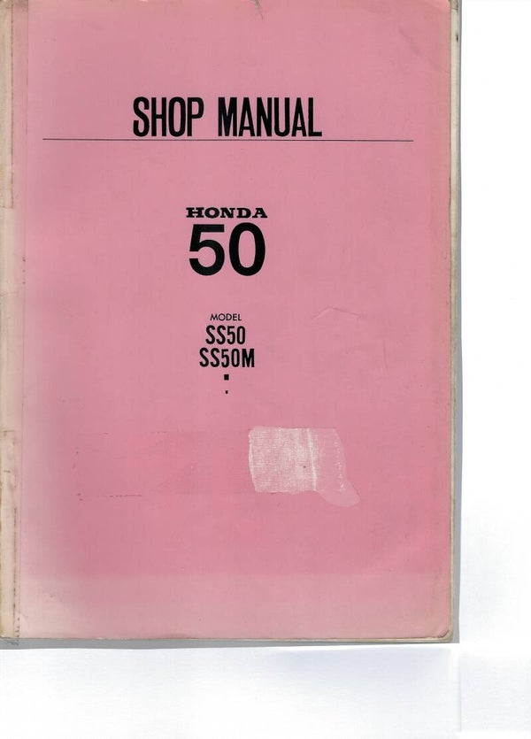 Manuel d'atelier Honda SS50 SS50M