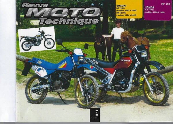 Revue moto technique 62 Suzuki DR 125 S et SE 1983-2000 (attention en pdf-version ordinateur)