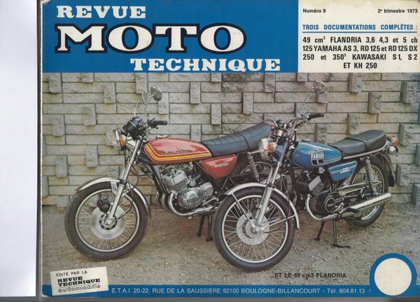 Revue moto technique  9 Yamaha 125 AS3 Europa RD 125 RD 125 DX (attention en pdf-version ordinateur)