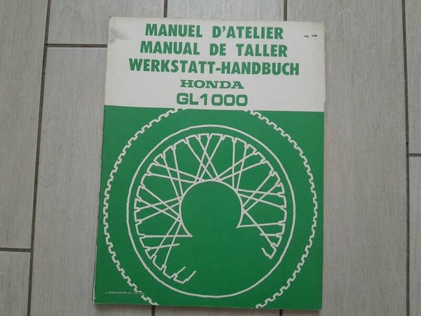 Manuel d'atelier Honda Goldwing GL 1000 (format papier)