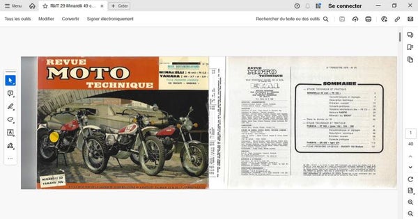 Revue moto technique 29 Minarelli moteur P 6 CS (attention en pdf-version ordinateur)