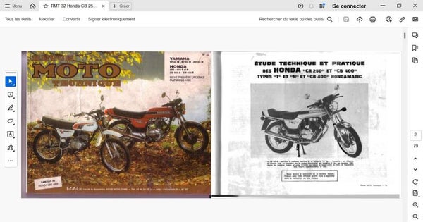 Revue moto technique 32 Honda CB 250 et 400 T, N, A - CM 400 T (attention en pdf-version ordinateur)