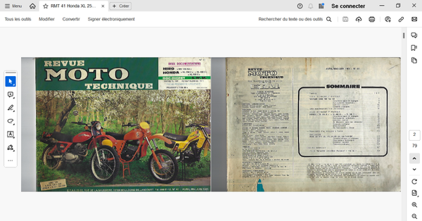 Revue moto technique 41 SWM 125 320 TL NW RS 125 175 240 GS TF1 (attention en pdf-version ordinateur)