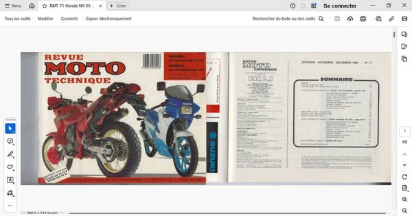 Revue moto technique 71 Suzuki RG 125 Gamma (attention en pdf-version ordinateur)