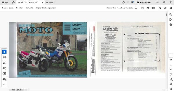 Revue moto technique 76 Kawasaki GPZ 500 S (attention en pdf-version ordinateur)