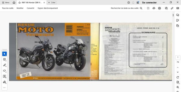 Revue moto technique 88 Yamaha XJ 600 S Diversion (attention en pdf-version ordinateur)