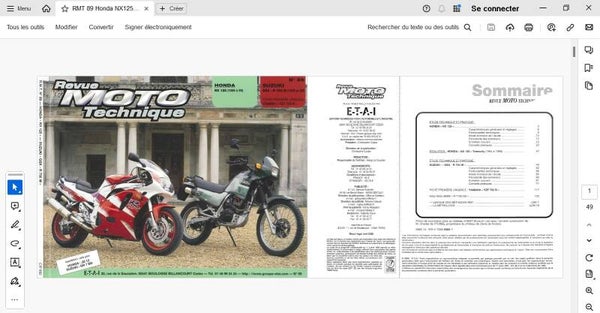 Revue moto technique 89 Suzuki GSX-R 750 W (attention en pdf-version ordinateur)