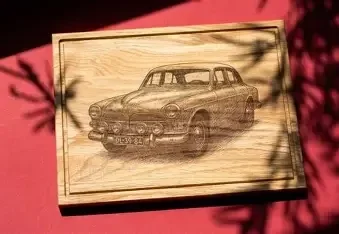 Gepersonaliseerd Auto- & Motorportret in Hout