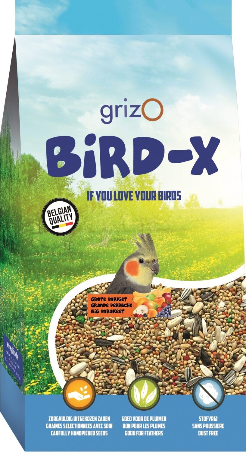 GROTE PARKIETMENGELING + FRUIT BIRD-X