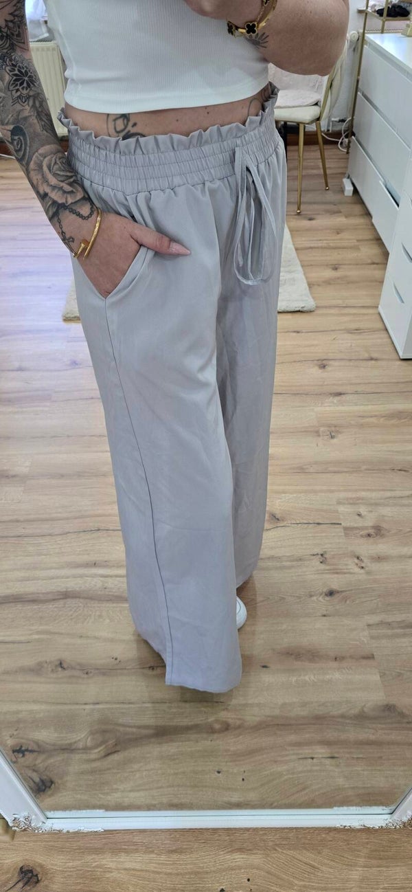 weite Hose -GRAU-