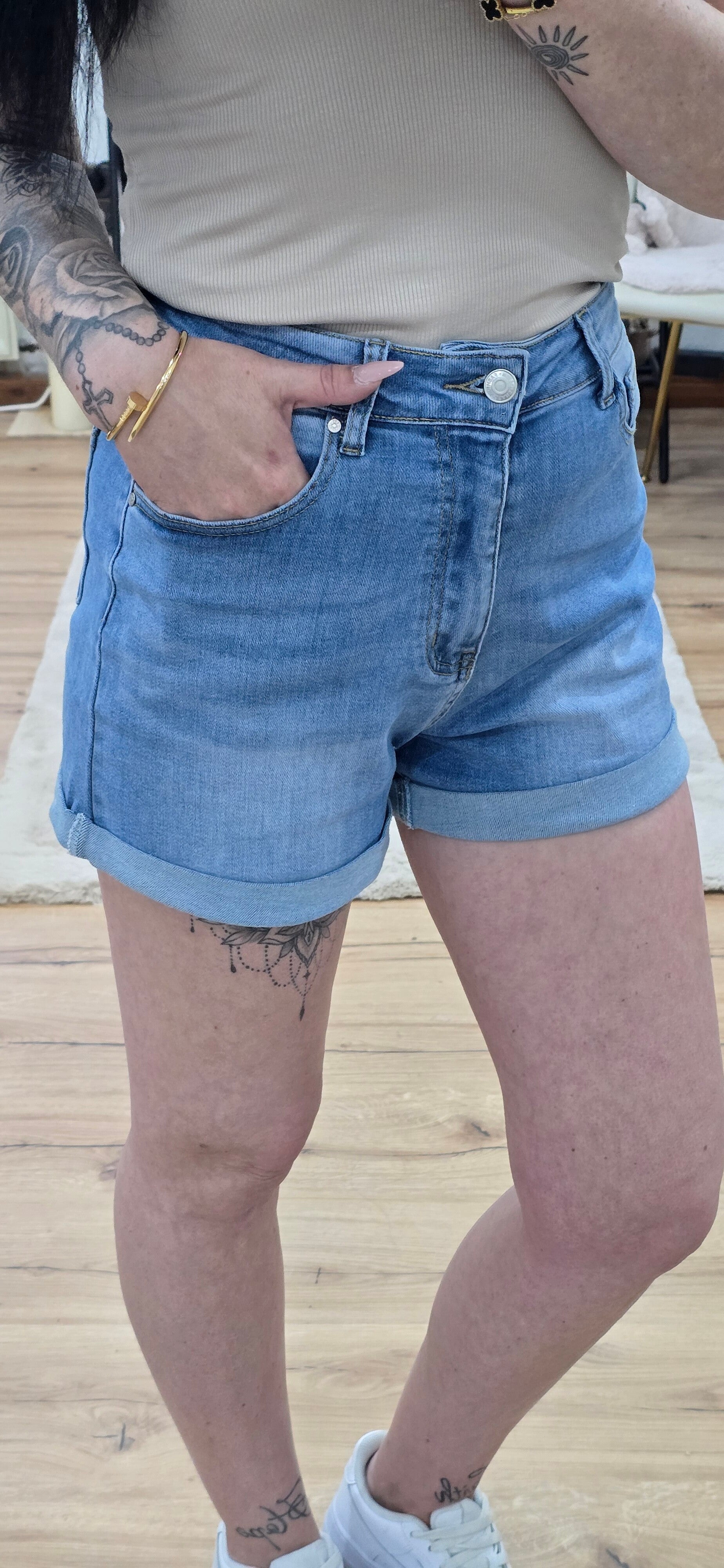 Jeans Shorts -DENIM-