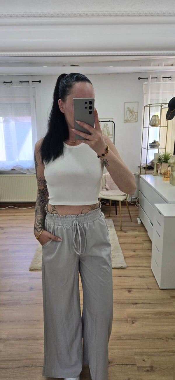 Einfarbiges kurzes Tanktop