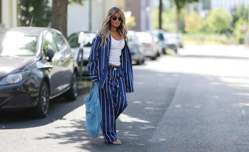 Pijamas a rayas, tendencia 2026 Moda París Milán 