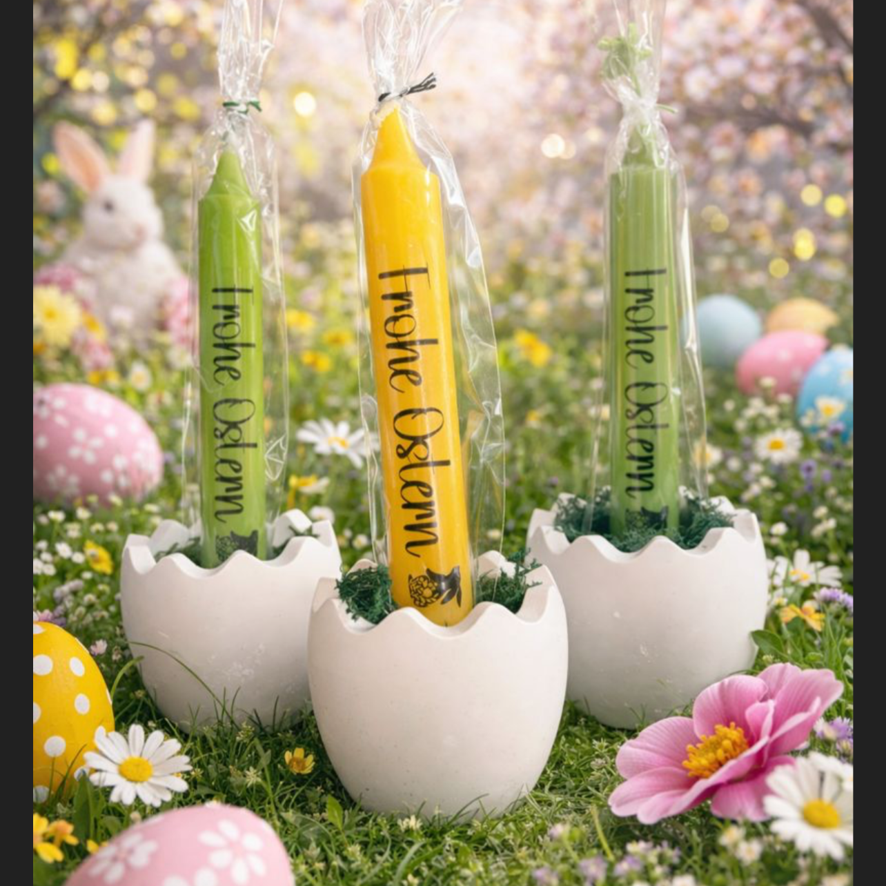 Eierschale inkl. Stabkerze