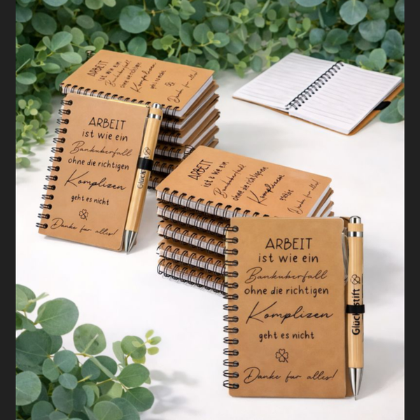 Notizbuch inkl. Spruch für Kollegen