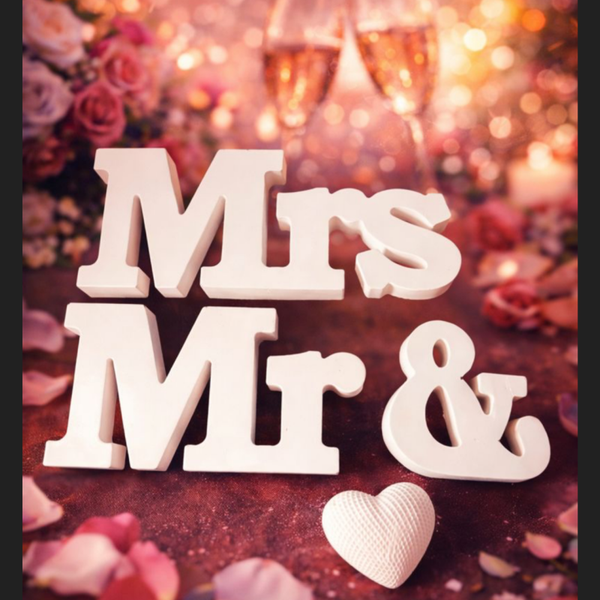 Mr& Mrs Liebes Aufsteller /Hochtzeit