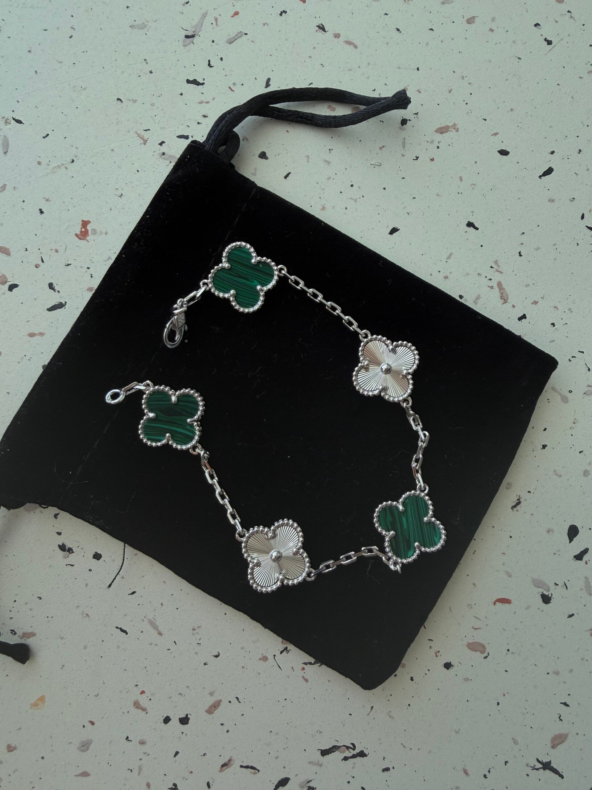 Armband Silber\Grün
