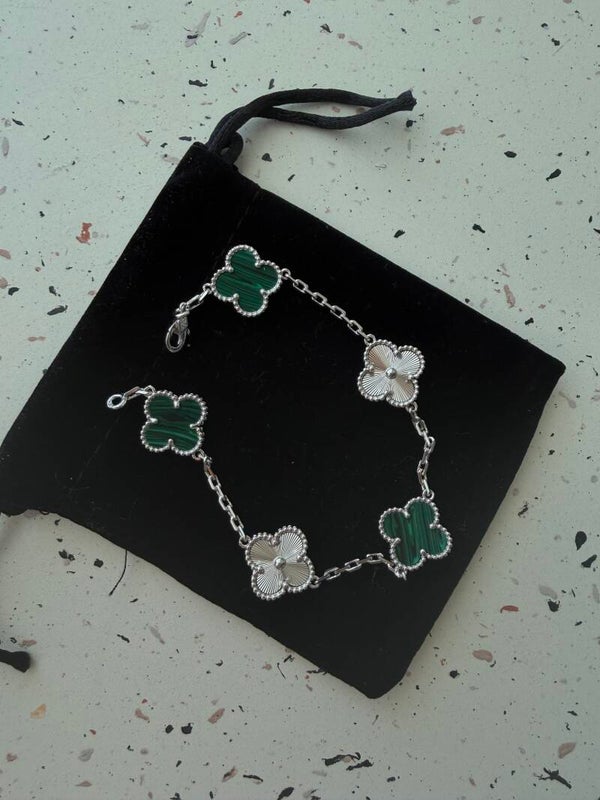 Armband Silber\Grün