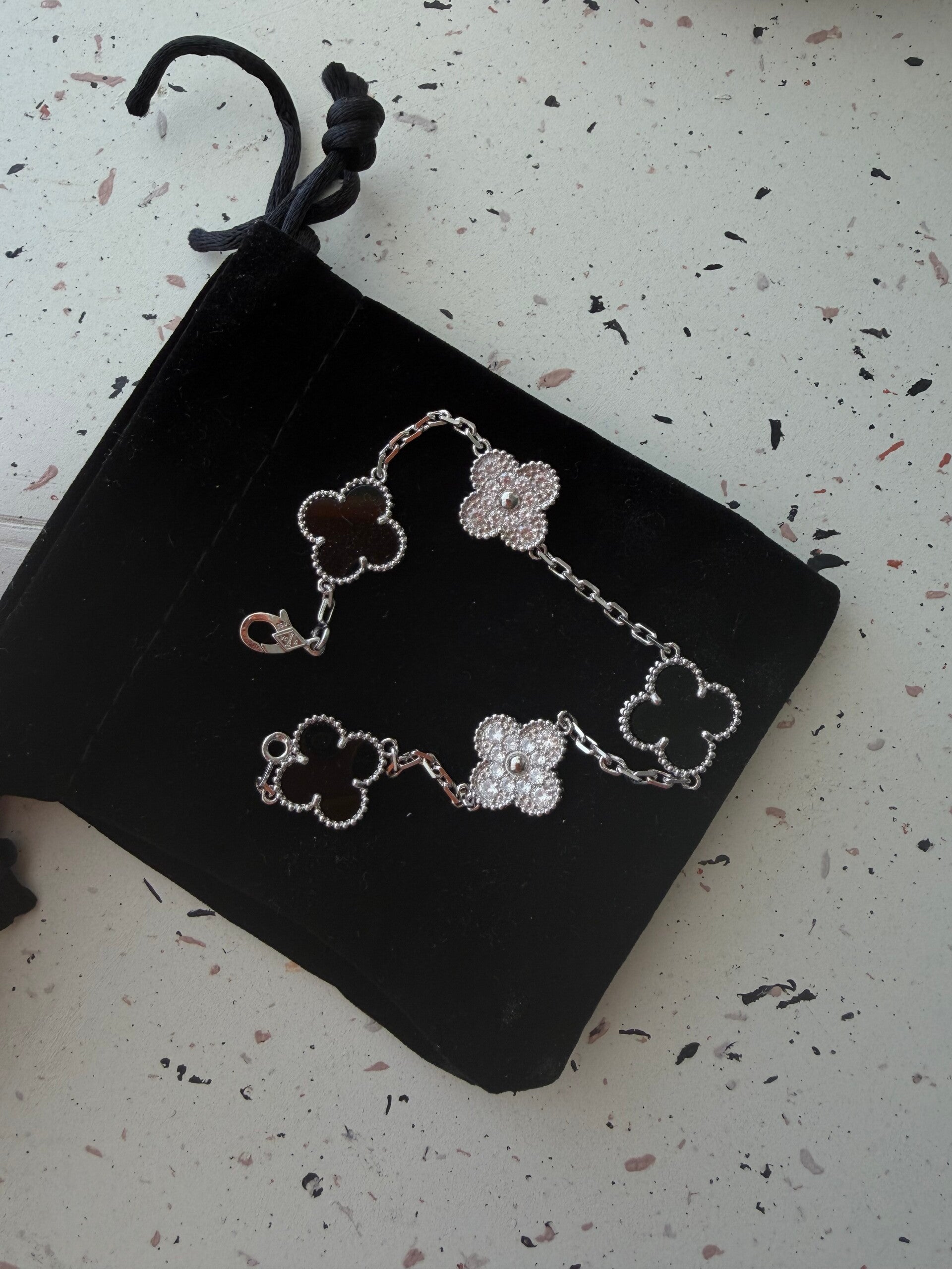 Armband Silber&Schwarz