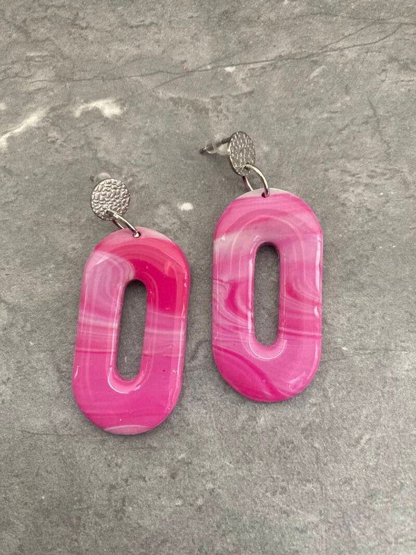 Oorbellen pink