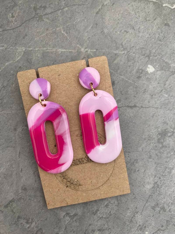 Oorbellen pink