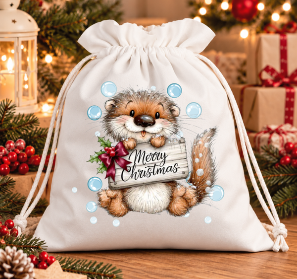 🎄 Weihnachtssäckchen mit süßem Tiermotiv ❤️ | Nikolaussäckchen | Geschenkbeutel | Adventskalender