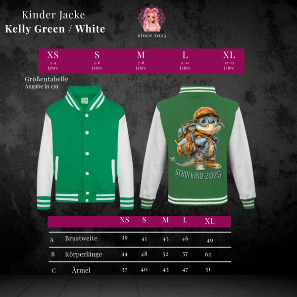 Kinder Collegejacke „Schulkind  Edition“ – Sportlich, cool & absolut im Trend
