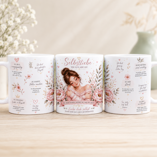 Tasse -„Du bist genug. Genau so, wie du bist.“