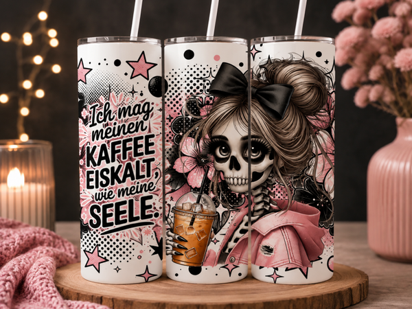 Thermobecher 590 ml -Skelett Eiskaffee Kaffee