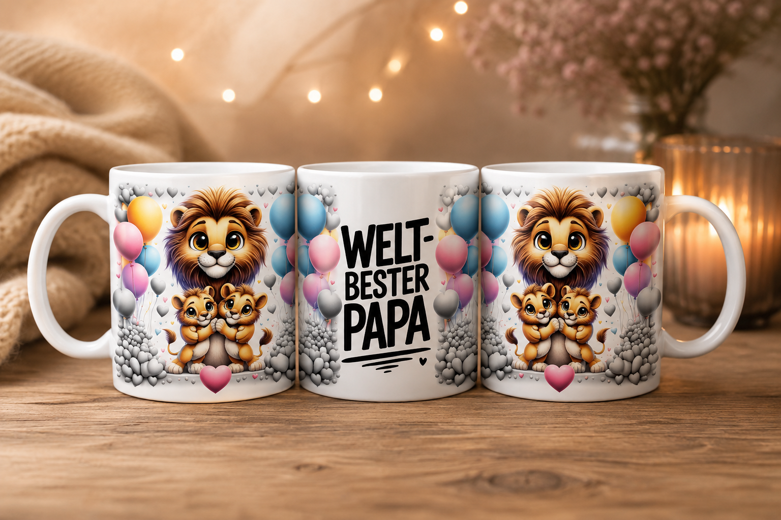 Niedliche Löwen Weltbester Papa
