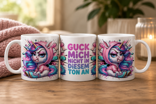 Tasse 300ml - Einhorn-Schau mich nicht in diesem Ton an