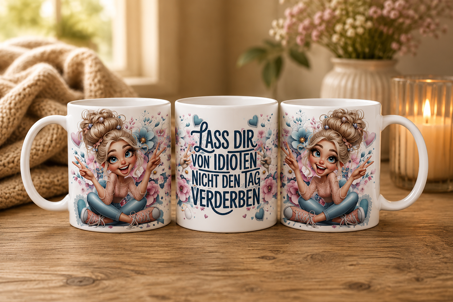 Tasse 300ml - Lass Dir von Idioten....