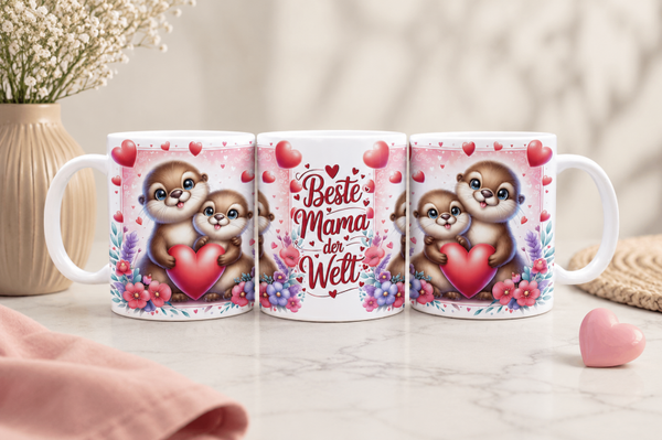 Tasse 300ml - Niedliche Otter Beste Mama der Welt