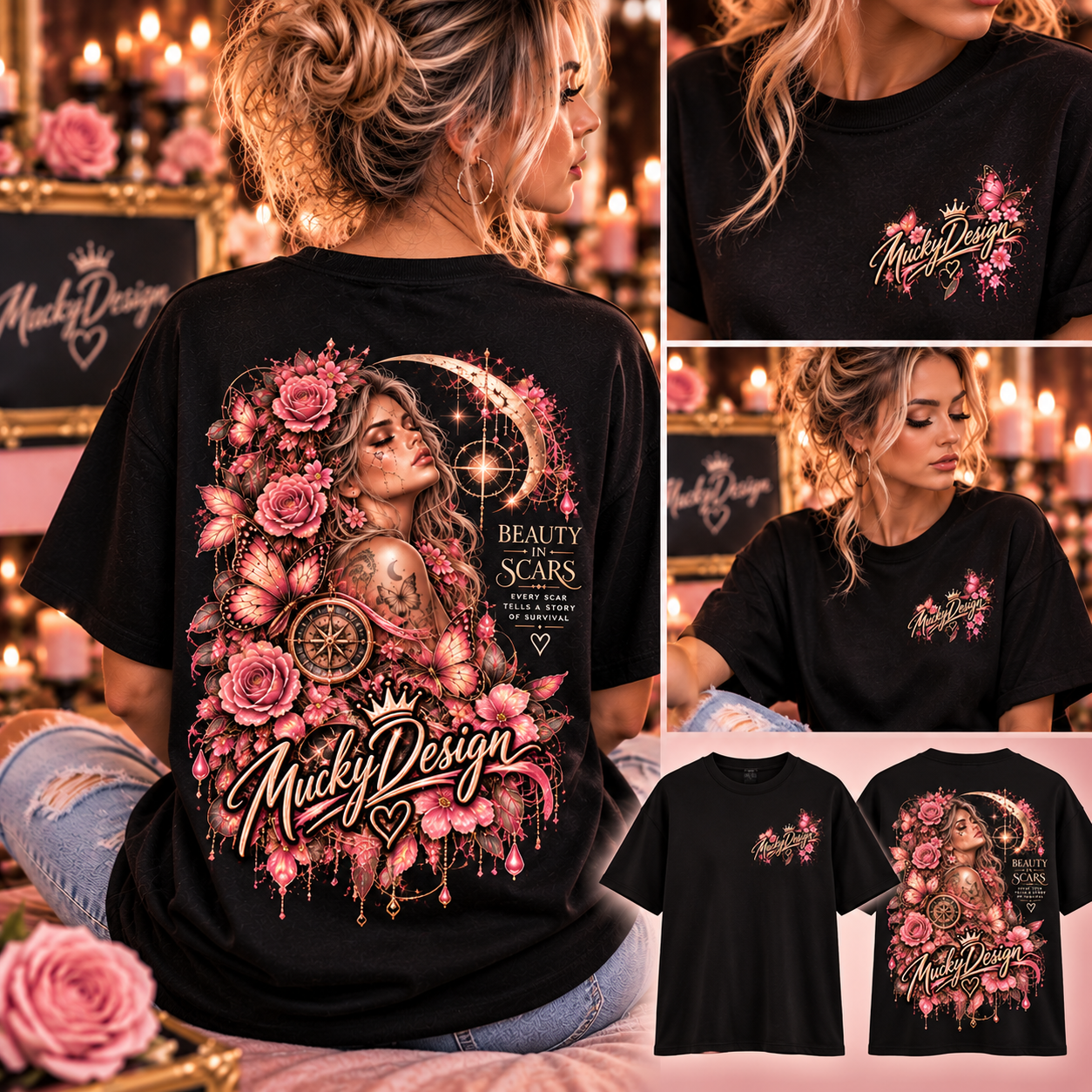 🦋 MuckyDesign – Beauty in Scars | Statement T-Shirt