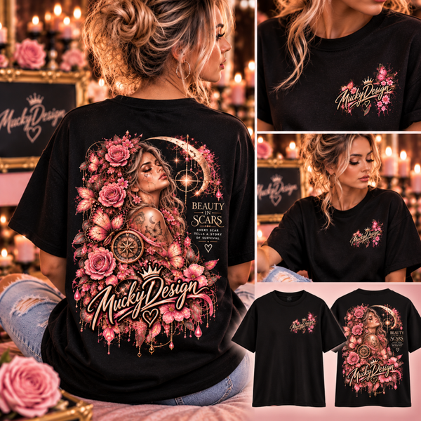 🦋 MuckyDesign – Beauty in Scars | Statement T-Shirt