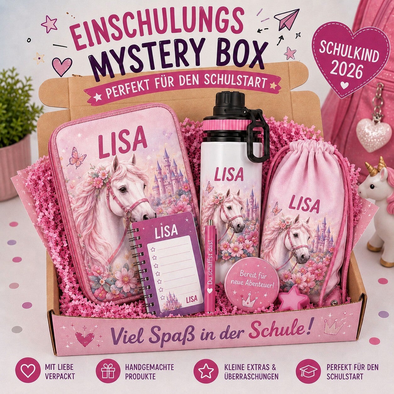 Einschulungs Mystery Boxen 2026 für Mädchen & Jungen