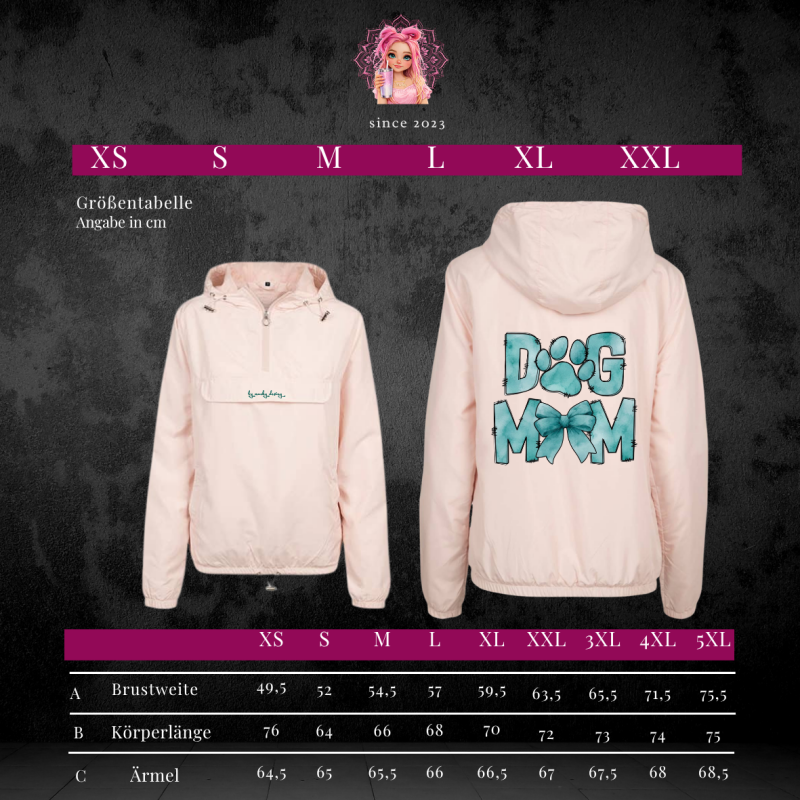 Windbreaker Light Pink  - Dog Mam