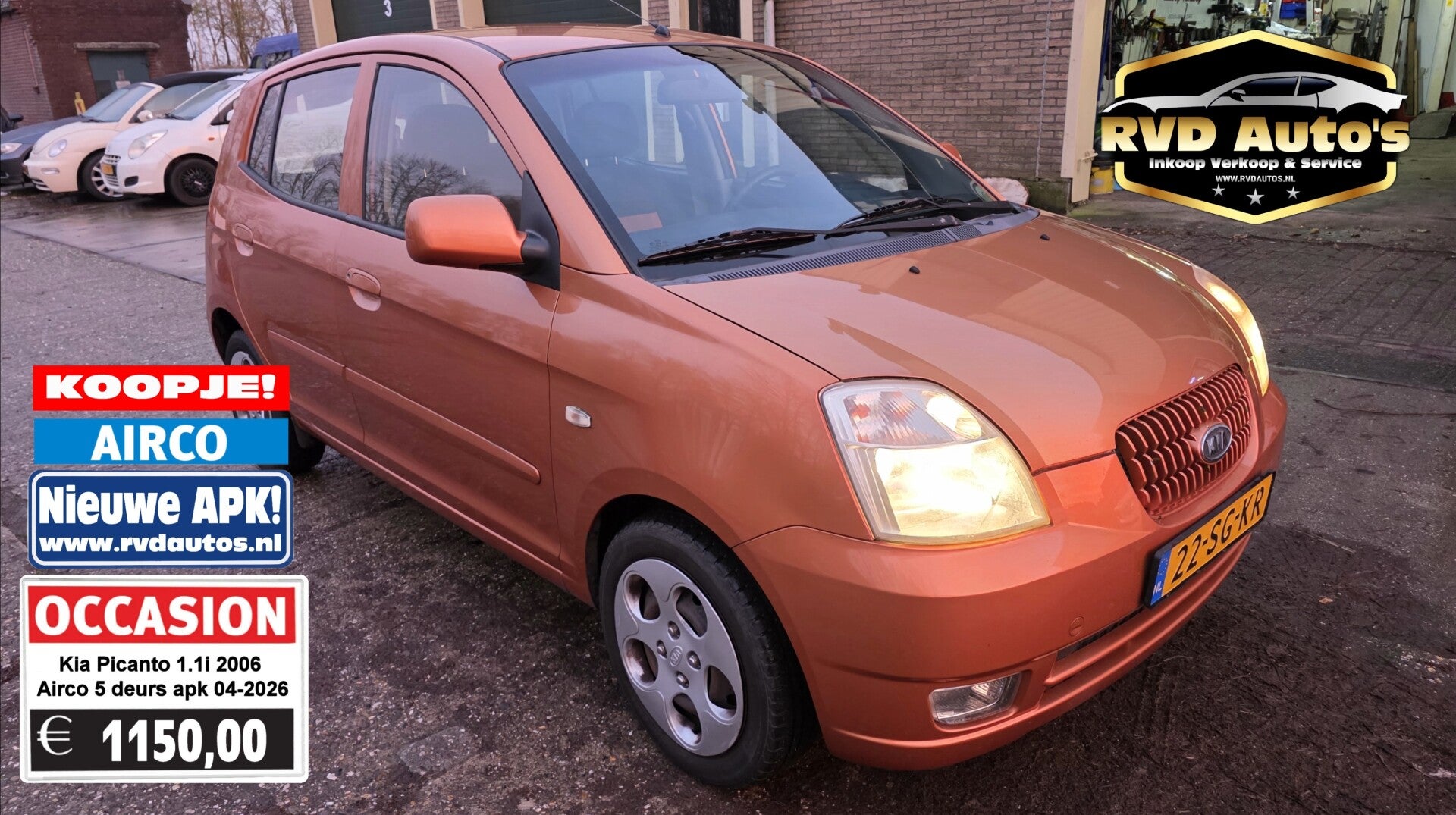 Kia Picanto 1.1i  2006 Airco 5 deurs apk 04-2026