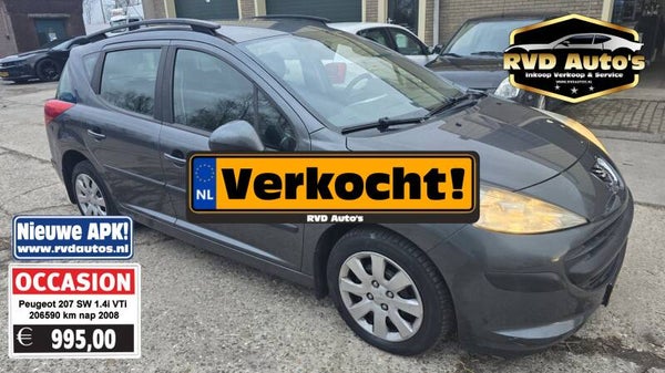 (Niet meer te koop!) Peugeot 207 SW 1.4i VTi 206590 km nap 2008 Apk 03-26