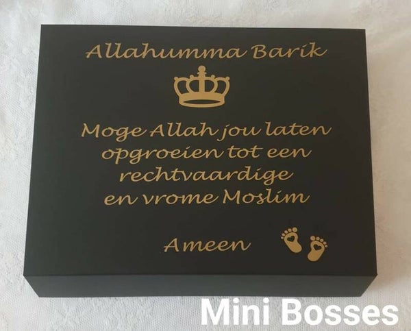 Large Vierkant geschenkbox zwart