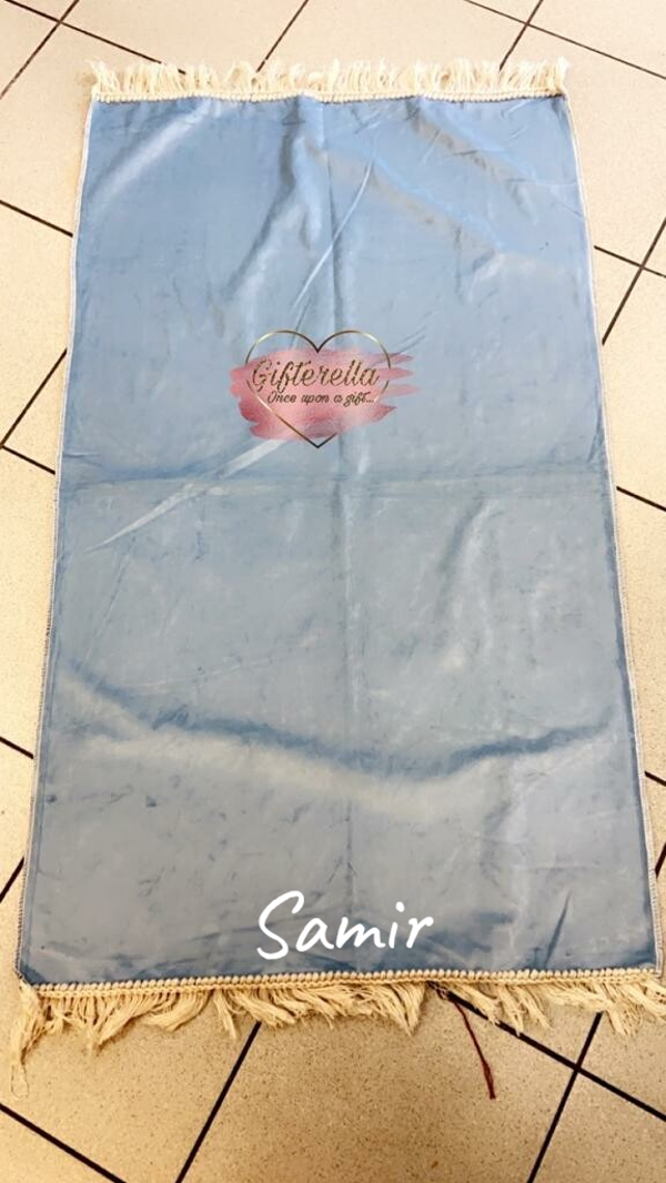 Lichtblauw gebedskleed voor volwassenen