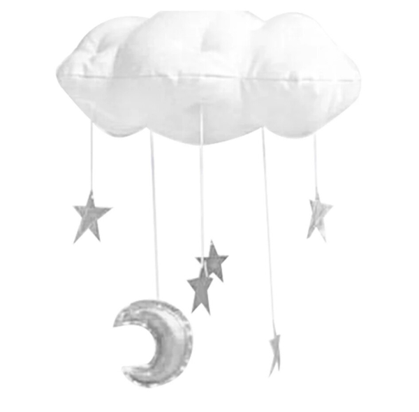 Baby Quran Wieg Mobiel (wit met zilver)