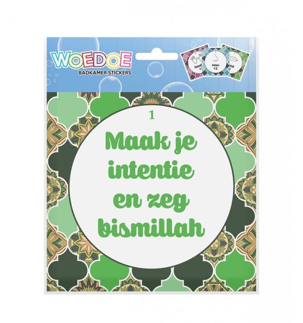 Woedoe badkamer tegelstickers groen