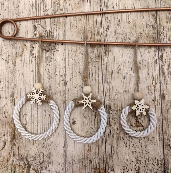 Ensemble de 3 Mini couronnes de Noël