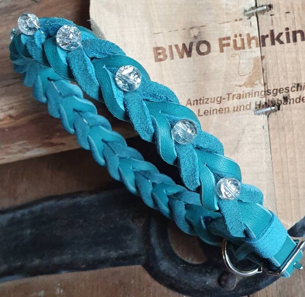 Schmuck-Halsband petrol