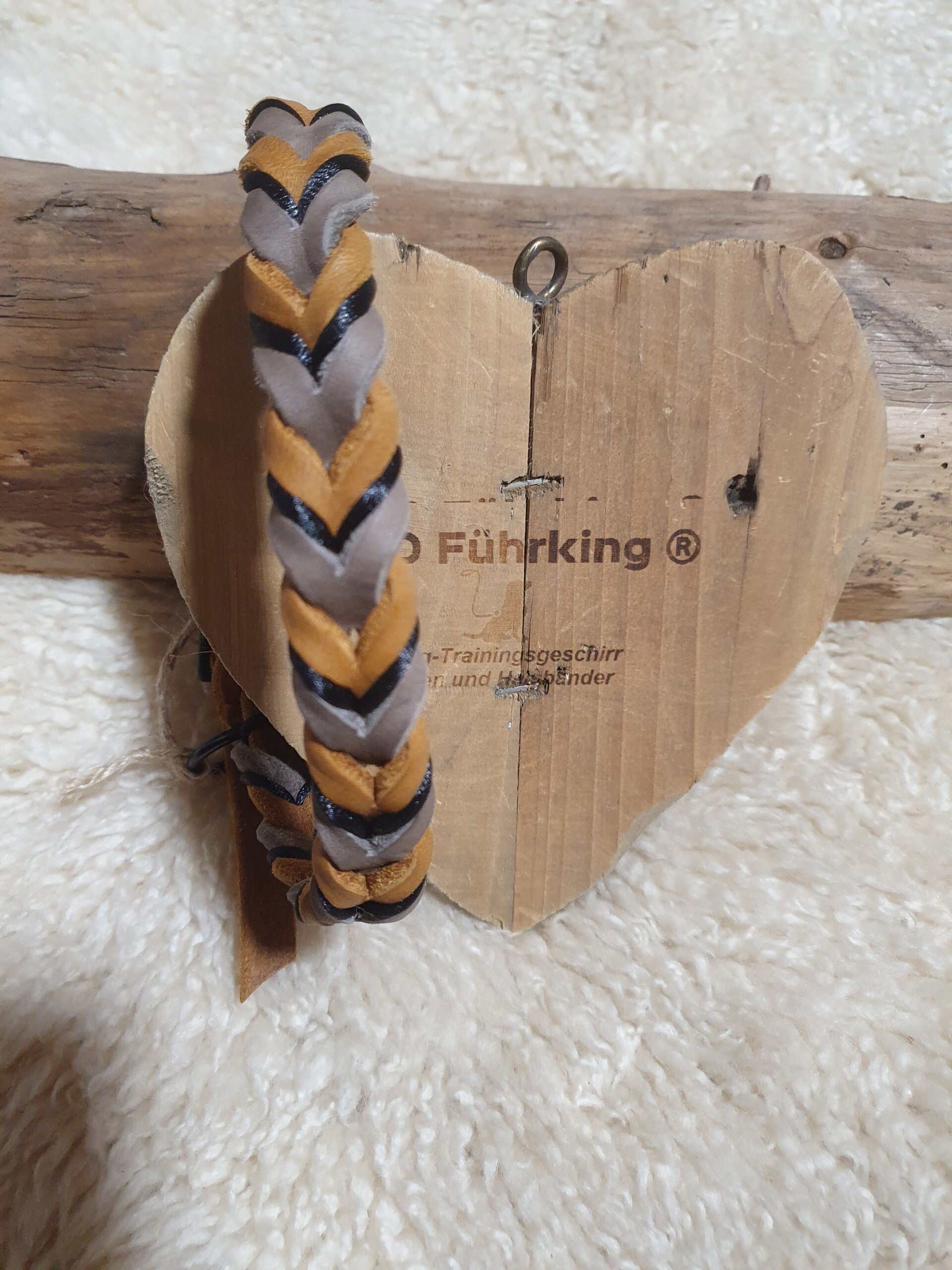 Buntes Halsband cognac/schlamm