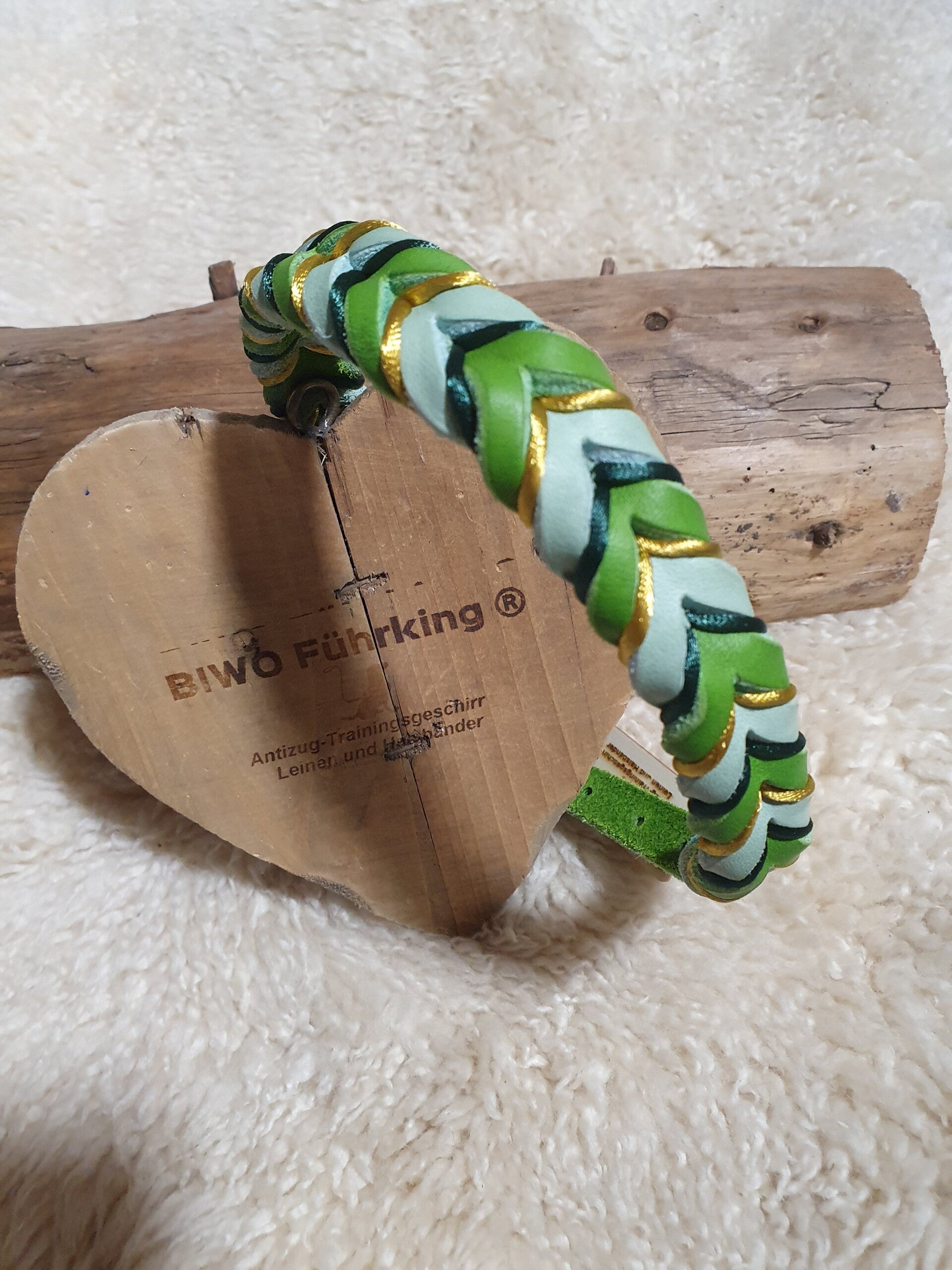 Buntes Halsband grasgrün/mint