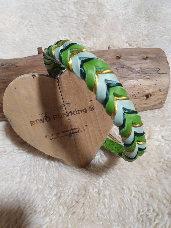 Buntes Halsband grasgrün/mint