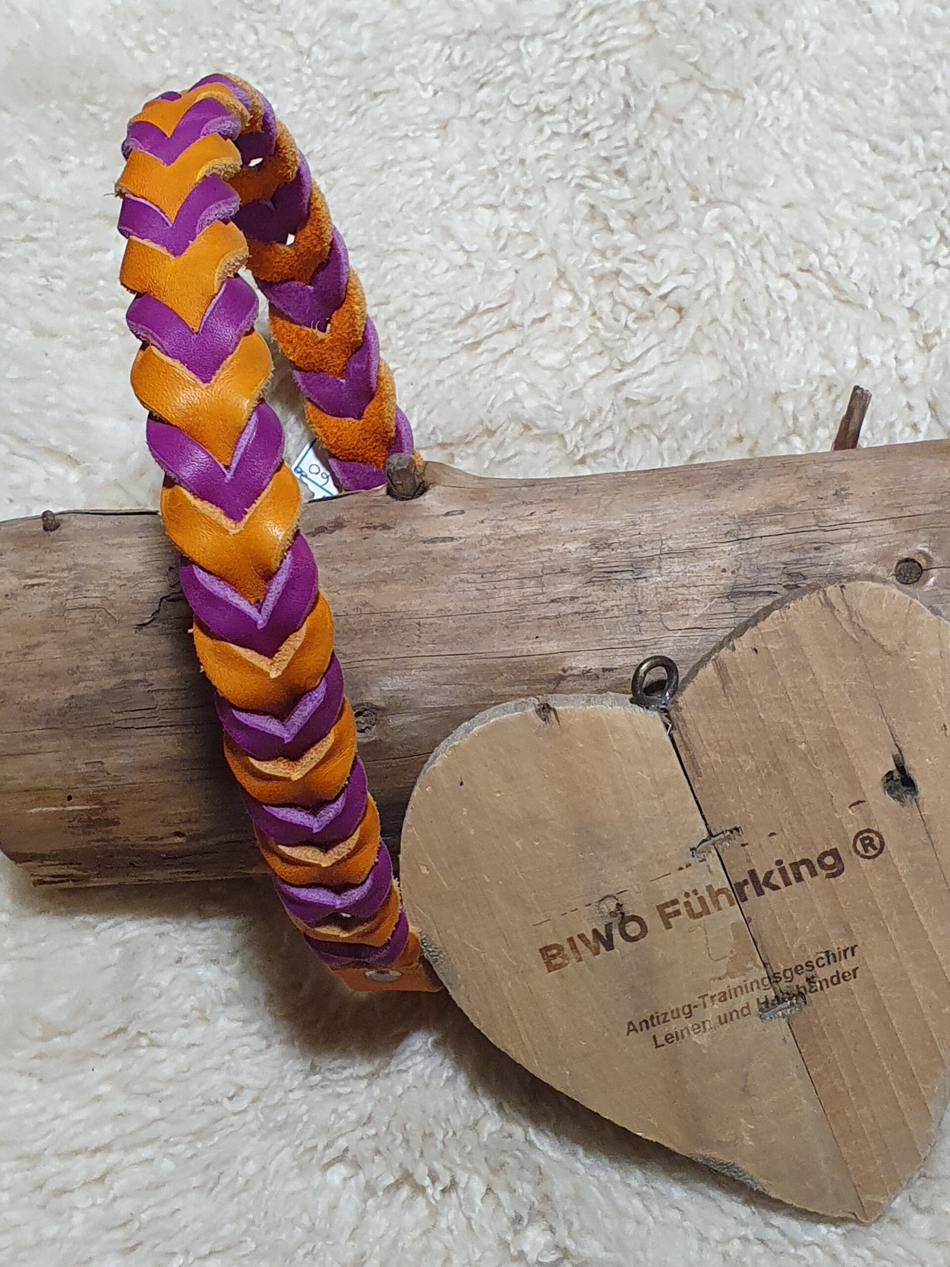 Halsband groß,  orange/purpur